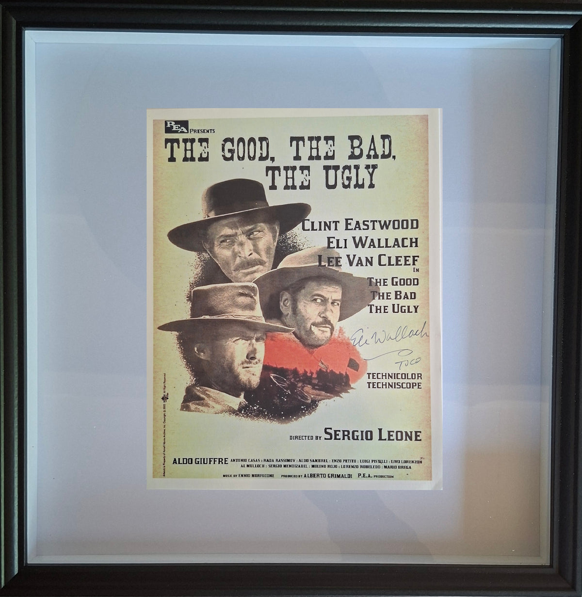Le Bon, la Brute et le Truand photo signée par Eli Wallach