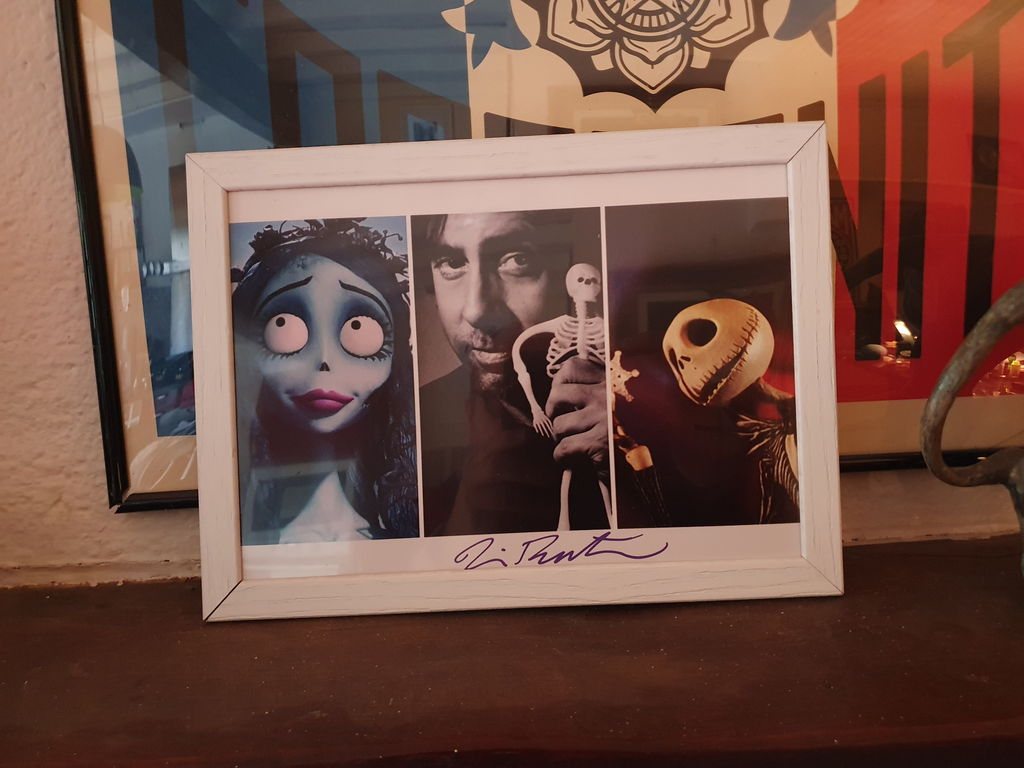 Tim Burton signe poster Les Noces funèbres