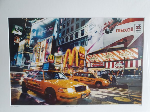 Times Square Taxi SOLD OUT limited edition picture