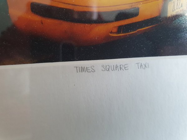 Times Square Taxi SOLD OUT limited edition picture