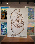 Timide, Blanche-Neige et les Sept nains, Disney. Dessin original.