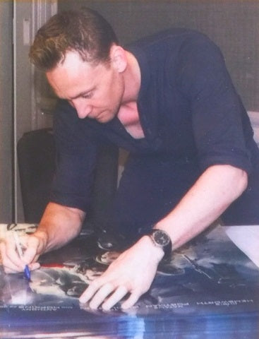 Affiche 101x68 THOR signée Hemsworth et Hiddleston Marvel Avengers