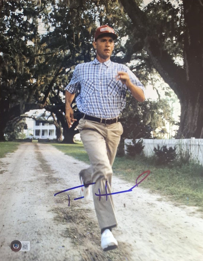 Tom Hanks autographe sur photo Forrest Gump Beckett