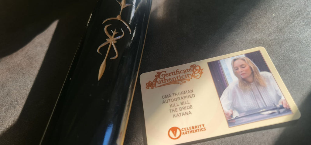 Katana Kill Bill signé par Uma Thurman. Certificat d´authenticité