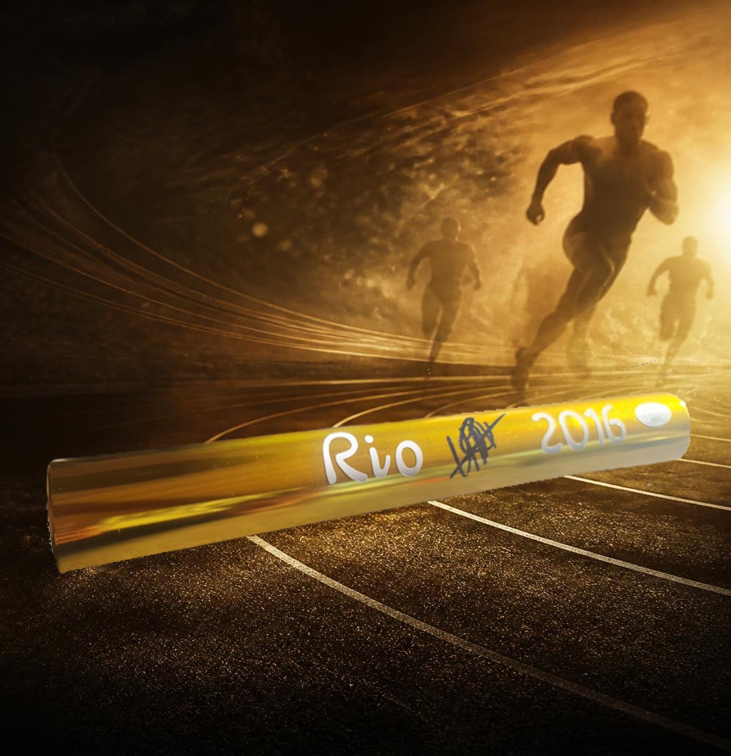 Usain Bolt Bâton témoin Rio 2016 Signé