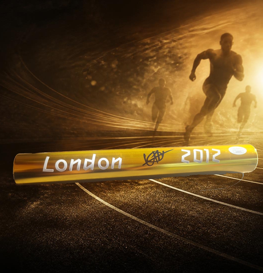 Usain Bolt Bâton témoin London 2012 Signé