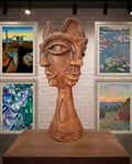Jean Marais vase, The Four Faces, non-pierced sculpture.