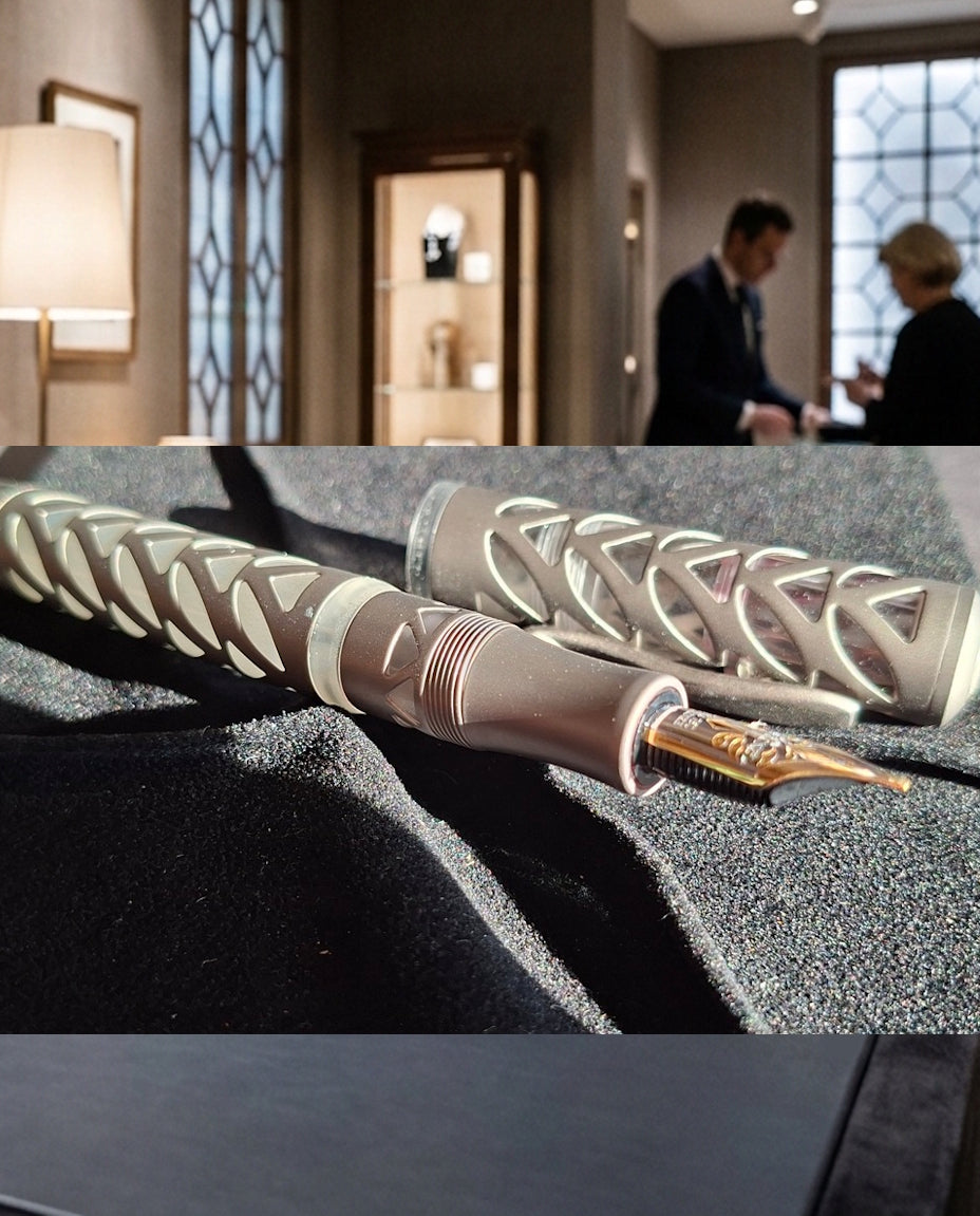 Stylo plume Visconti Skeleton Titanium Edition limitée 888