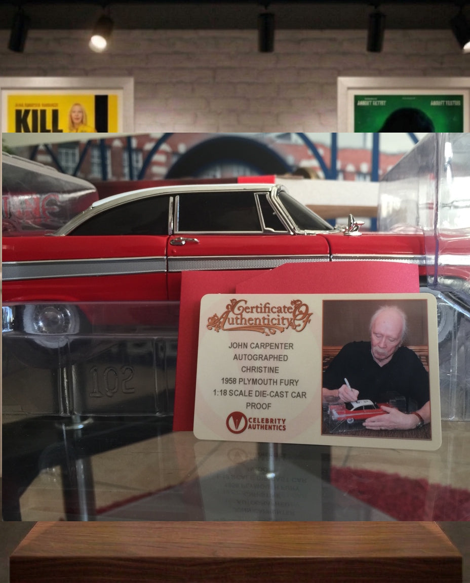 Voiture Christine signée par John Carpenter autographe