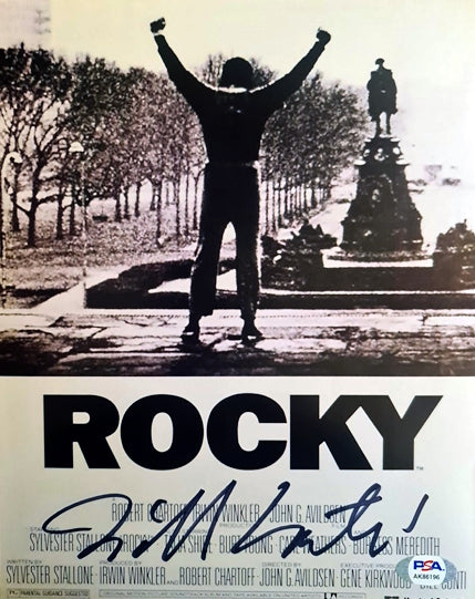 Photo affiche Rocky signée par le compositeur Bill Conti. PSA