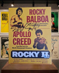 Autographe du compositeur Bill Conti sur affiche du film Rocky 2. Beckett