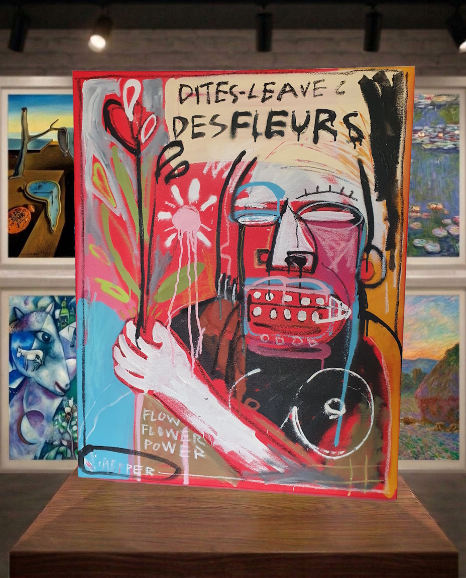 Jone Hopper - Dites le avec des fleurs, acrylic on canvas