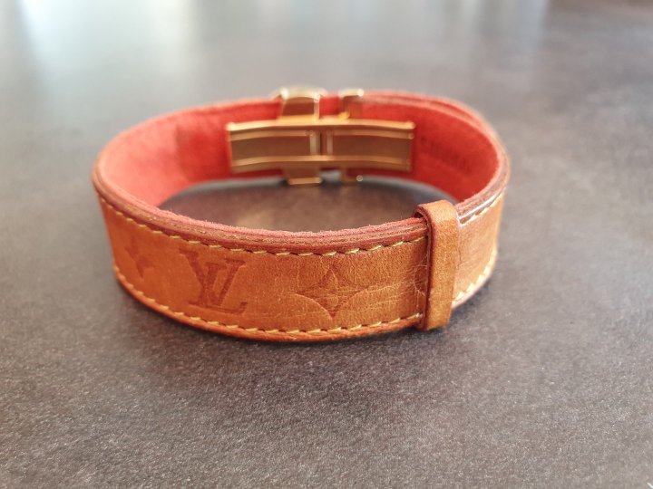 Bracelet cuir marron Louis Vuitton