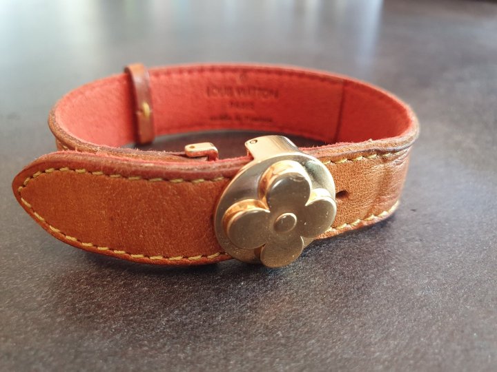 Bracelet cuir marron Louis Vuitton