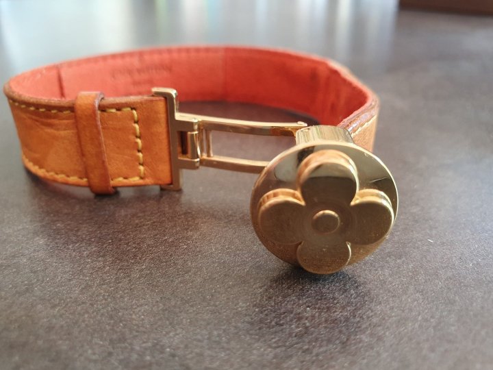 Bracelet cuir marron Louis Vuitton
