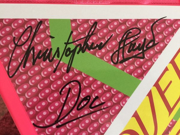 Hover Board Back to the Future 2, signed by full cast