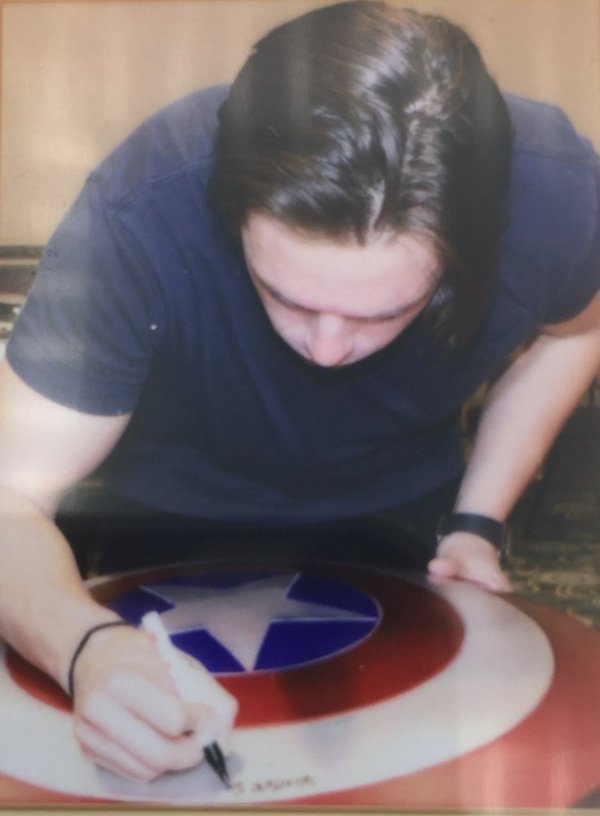 Real Captain America's shield signed by 4 Avengers COA and proofs