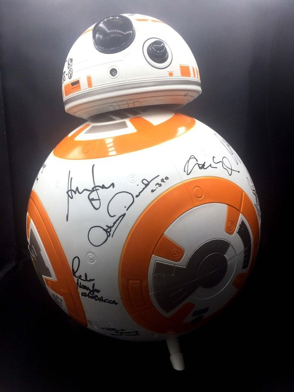 BB8 Star Wars 19 autographs ! Harrison Ford, Mark Hamill