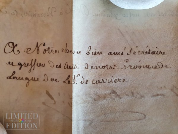 Letter from king Louis XVI (16th) to a southern France county.