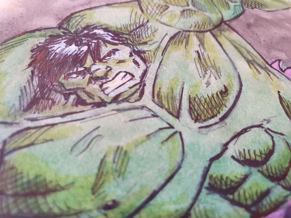 Hulk dessin original de Claudio Bellotti