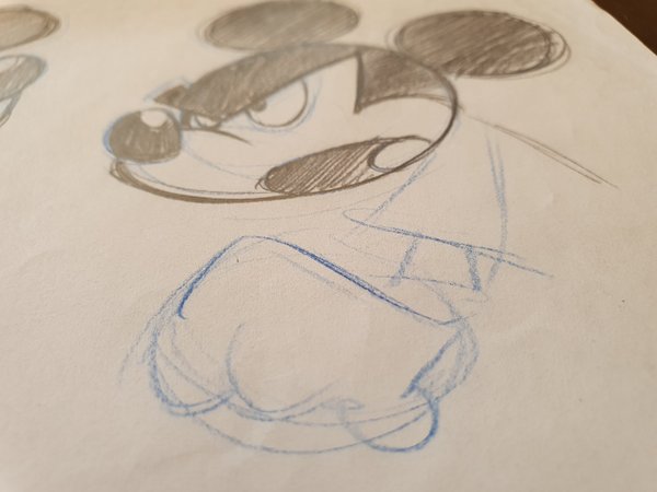 Mickey Mouse sketch. Original drawing